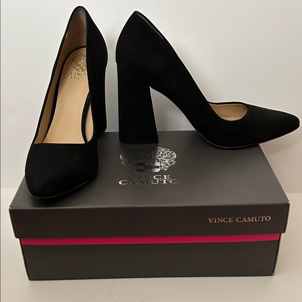 Vince Camuto Talise Black Block Heels